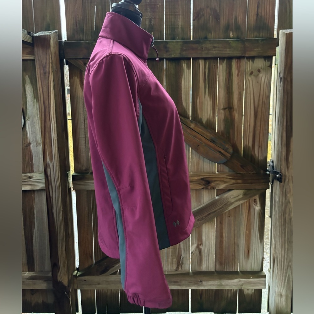 Black Diamond Double Diamond 2 Tone Plum & Gray Full Zip Jacket Size M - Picture 2 of 14
